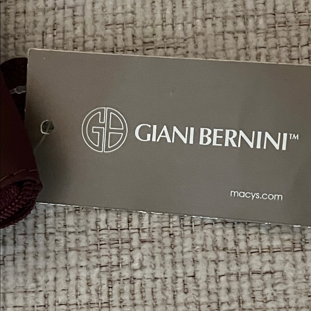 Giani Bernini Deep Red Wristlet with Logo Detail - Picture 3 of 5
